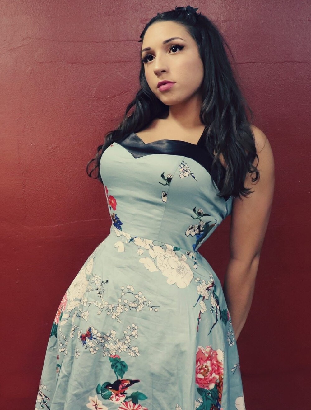 DRESSTELLS Retro 50's Style Fit Flair Midi Dress